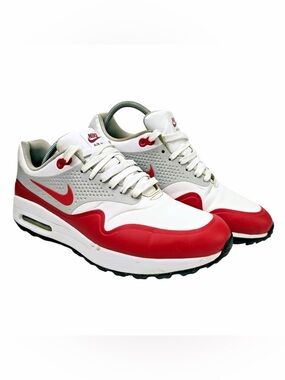 Nike Air Max 1 G Golf Shoes White University Red Spikeless AQ0863-100 Size 14